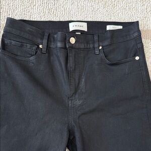 Frame The Alix leather finish pants